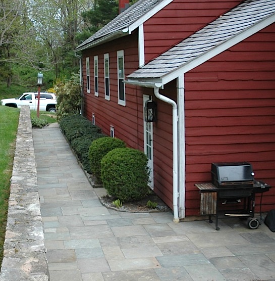 Retaining wall and patio construction