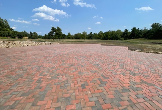 Paver patio after construction